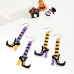 Wholesale enameled Long Witch Shoes Earrings L