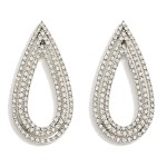 Wholesale rhinestone Encrusted Teardrop Post Drop Earrings L