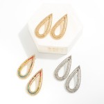 Wholesale rhinestone Encrusted Teardrop Post Drop Earrings L