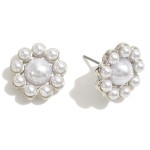 Wholesale pearl Cluster Stud Earrings Diameter