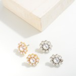 Wholesale pearl Cluster Stud Earrings Diameter