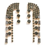 Flowing Rhinestone Drop Earrings 

- Approximately 2" L