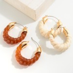 Wholesale twisted Acetate Hoop Earrings Diameter