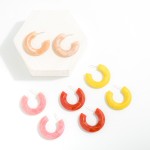 Wholesale resin Hoop Drop Earrings L