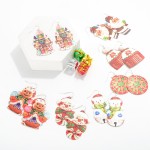 Wholesale textured Metal Gingerbread Man Drop Earrings L