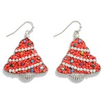 Wholesale metal Christmas Tree Drop Earrings Seed Bead Inlays L