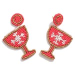 Wholesale holiday Cocktail Seed Beaded Drop Earrings L