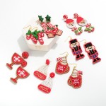 Wholesale christmas Stocking Gift Drop Earrings L