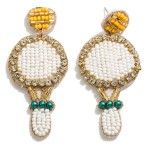 Wholesale rhinestone Racket Drop Earrings L