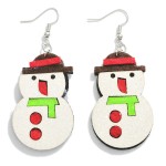 Glitter Snowman Drop Earrings.

- Approximately 2.5" L