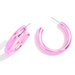 Wholesale solid Color Metal Hoop Earrings Diameter