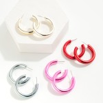 Wholesale solid Color Metal Hoop Earrings Diameter