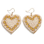 Wholesale seed Bead Heart Flower Border Drop Earrings L