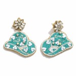 Wholesale seed Bead Rhinestone Cowboy Hat Drop Earrings L