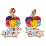 Wholesale seed Bead Birthday Balloons Drop Earrings L