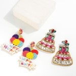 Wholesale seed Bead Birthday Balloons Drop Earrings L
