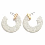 Acetate Hoop Earrings Featuring Flower Print

- Approximately 1.5" Diameter