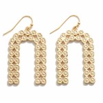 Wholesale metal Flower Stud Arch Drop Earrings L