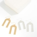 Wholesale metal Flower Stud Arch Drop Earrings L