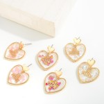 Wholesale heart Glitter Be Mine Post Drop Earrings L