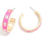 Wholesale enamel Howdy Hoop Earrings Diameter