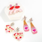 Wholesale seed Bead Love Champagne Bottle Drop Earrings L