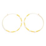 Dainty Hoop Earring With Beaded & PEarl Detail

- Approximately 1.75" L