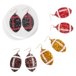 Wholesale glitter Football Drop Earrings L