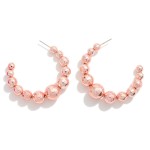 Wholesale drop Hoop Earrings Disco Ball Beads L