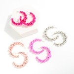 Wholesale drop Hoop Earrings Disco Ball Beads L