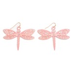 Wholesale metal Dragonfly Drop Earring Rhinestone Accents L
