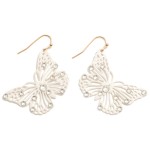 Butterfly Drop Earrings With Rhinestone Accents

- Approximately 1.75 " L
- Lightweight Construction 