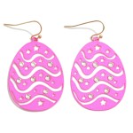 Wholesale easter Egg Drop Earrings Rhinestone Accents L Ultra Lightweight