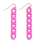 Wholesale chain Link Drop Earring Metallic Accents L