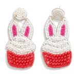 Wholesale seed Beaded Easter Bunny Cupcake Drop Earrings L