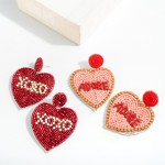 Wholesale adore Seed Beaded Heart Drop Earrings L