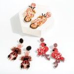 Wholesale seed Beaded Seahorse Drop Earrings L