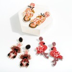 Seed Beaded Lobster Drop Earrings 

- Approximately 2.5" L