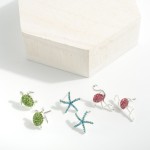 Wholesale rhinestone Sea Turtle Stud Earrings L