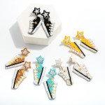 Wholesale seed Beaded Star Sneaker Drop Earrings L