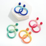 Wholesale circular Seed Beaded Drop Earrings L