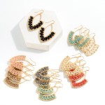 Wholesale metal Drop Earrings Beaded Cluster Accents L