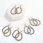 Wholesale beaded Teardrop Earring Metallic Bead Accent L