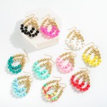 Wholesale beaded Teardrop Earrings Rubber Beaded Accents L