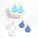 Wholesale wood Teardrop Earrings Under Sea Print L