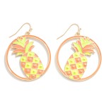 Wholesale enamel Pineapple Drop Earrings L