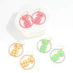 Wholesale enamel Pineapple Drop Earrings L