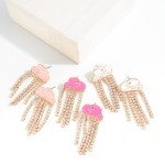 Wholesale bride Cowboy Hat Waterfall Rhinestone Tassel Detail L