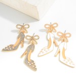 Wholesale enamel Wedding Heel Pearl Accents L