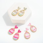 Wholesale easter Egg Drop Earrings Glitter Egg Heart L